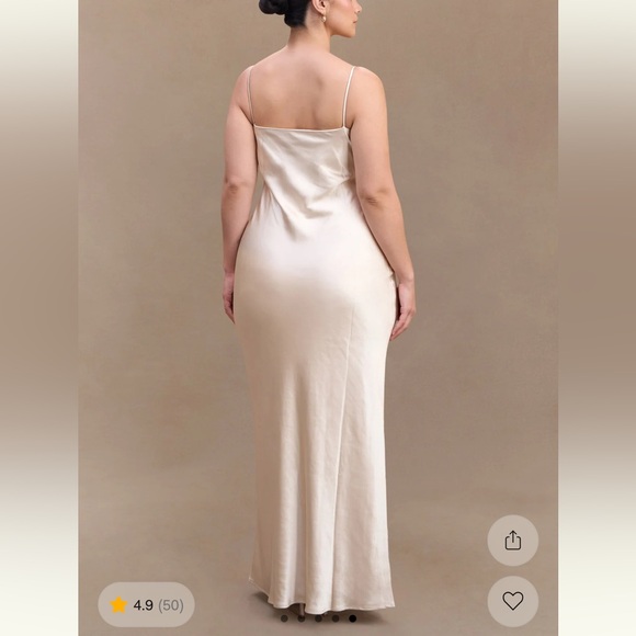 Meshki Lilly Sweetheart Satin Maxi - Blush Gold (champagne) - Picture 6 of 10